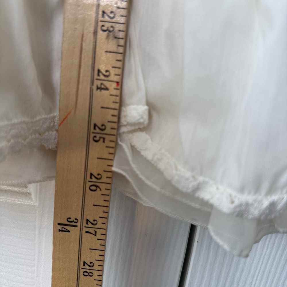 Vtg Barbizon Blendaire Batiste Beige Tiered Half Slip Skirt Petti Boff 14 16 XL - Picture 5 of 8